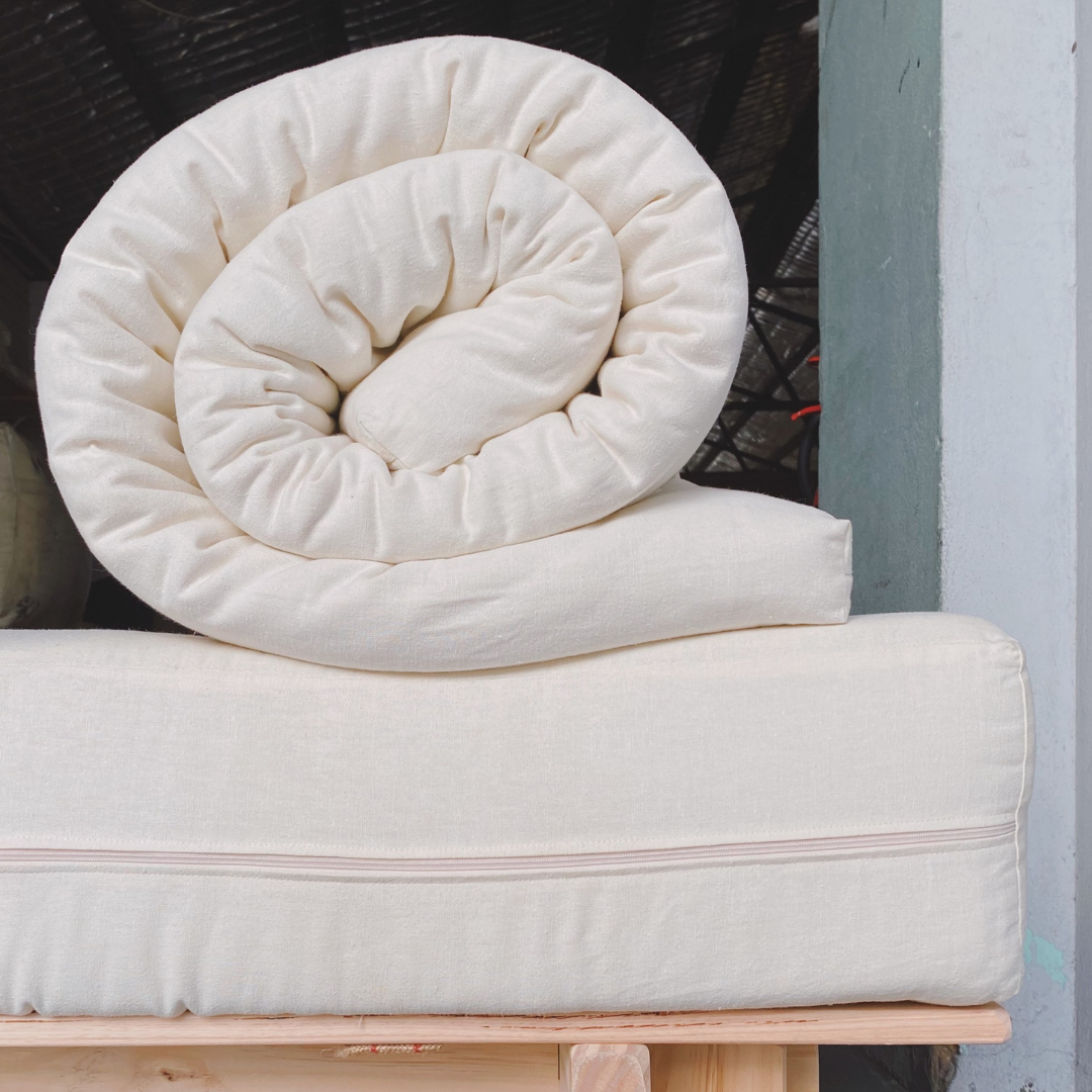 Wool & Latex Mattress Overlay The Natural Bedding Company