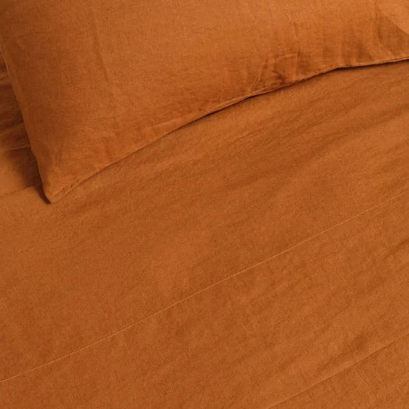 NEW GOTS French Linen Flat Sheet