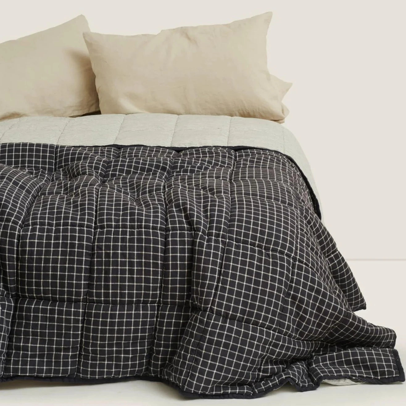 NEW GOTS French Linen Quilted Comforter