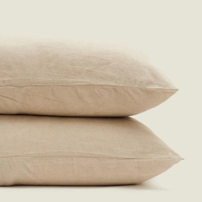 NEW GOTS French Linen King Pillowcases