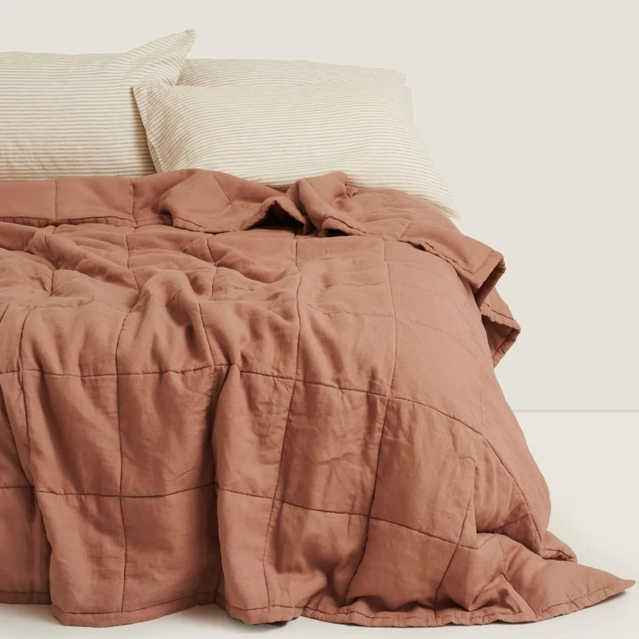 NEW GOTS French Linen Quilted Comforter
