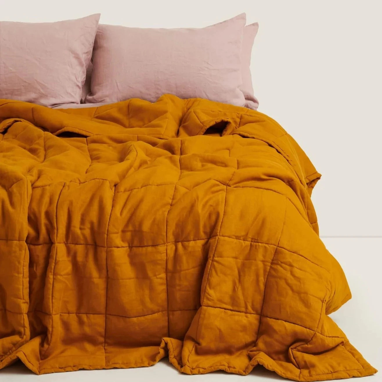 NEW GOTS French Linen Quilted Comforter