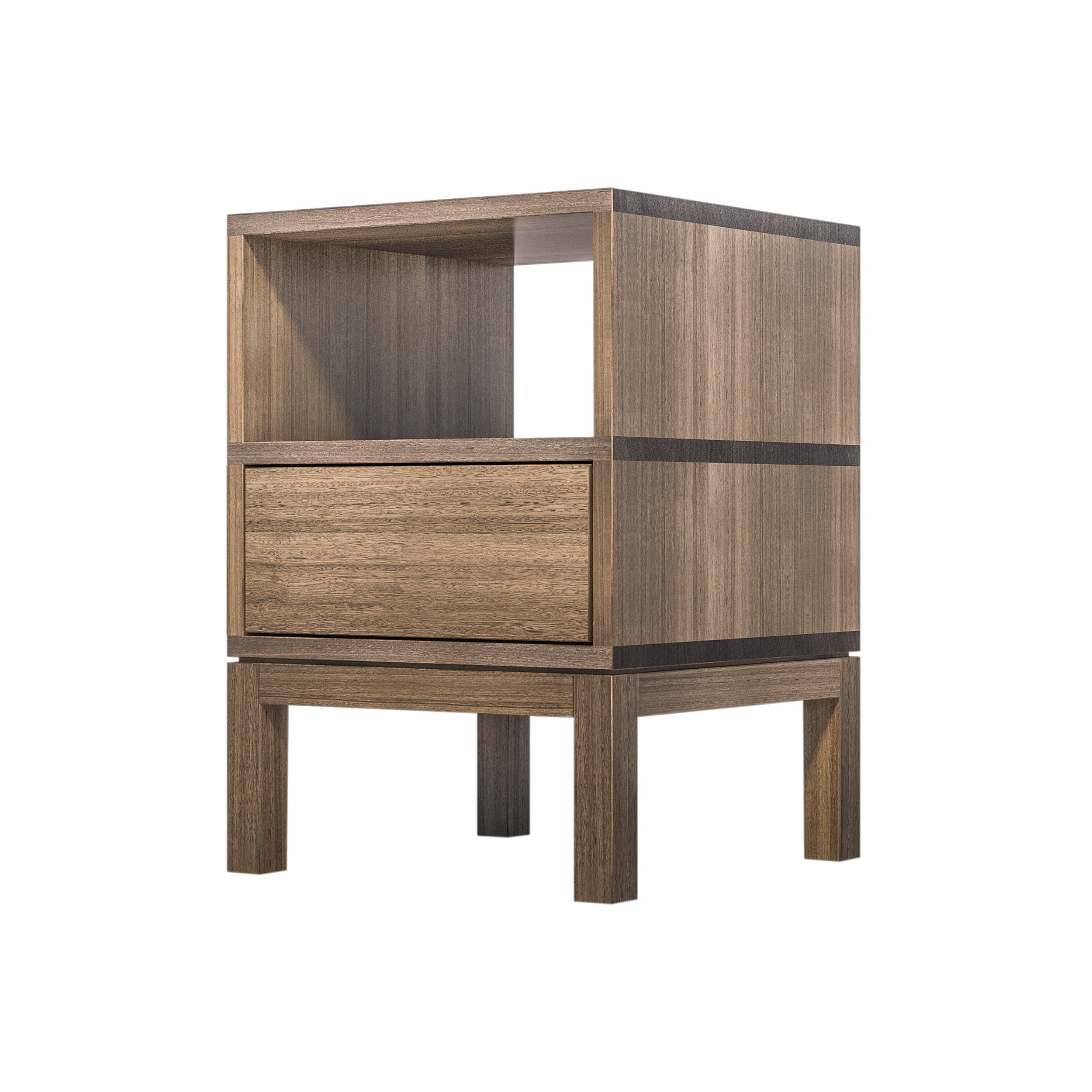 Huey Double Timber Bedside Table