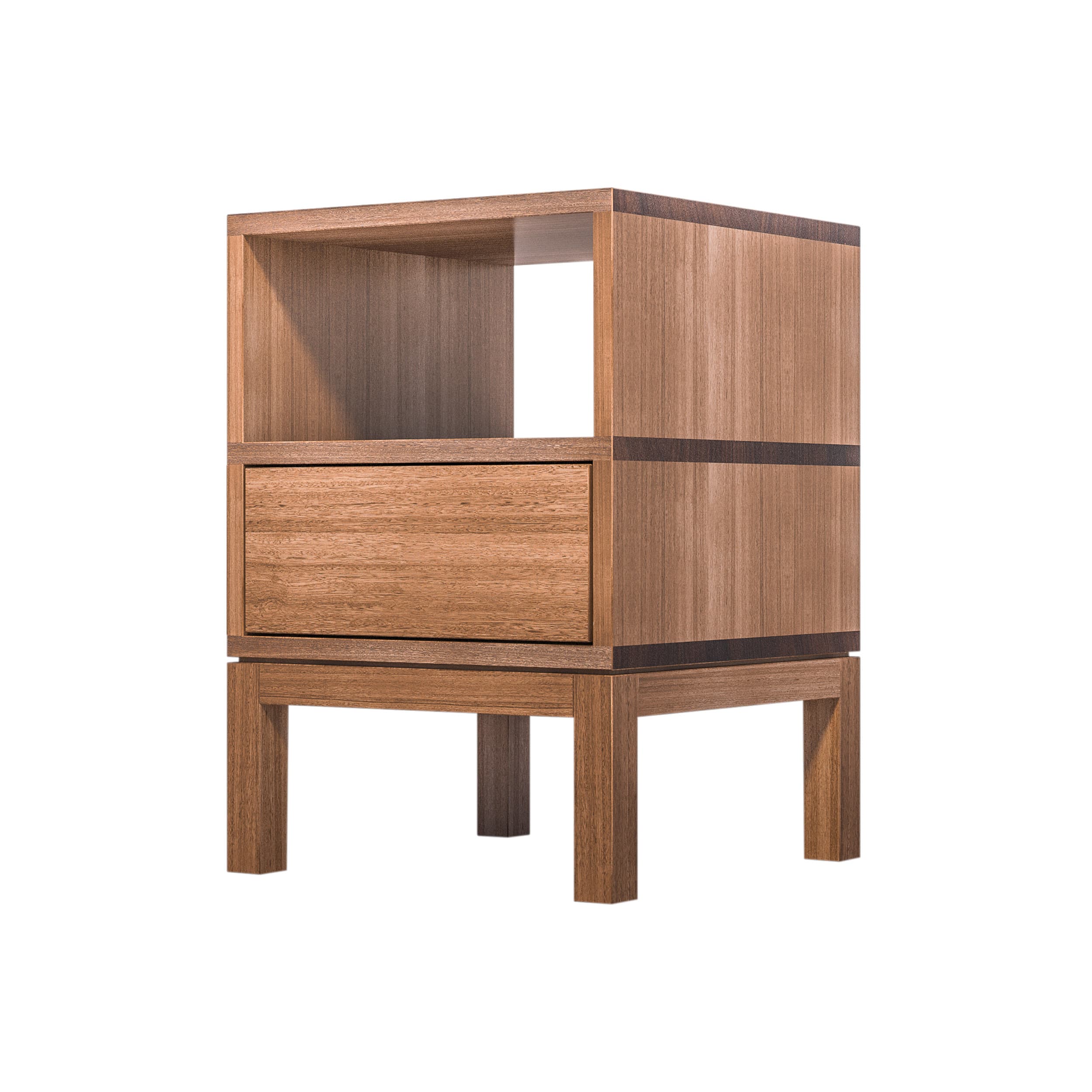Huey Double Timber Bedside Table