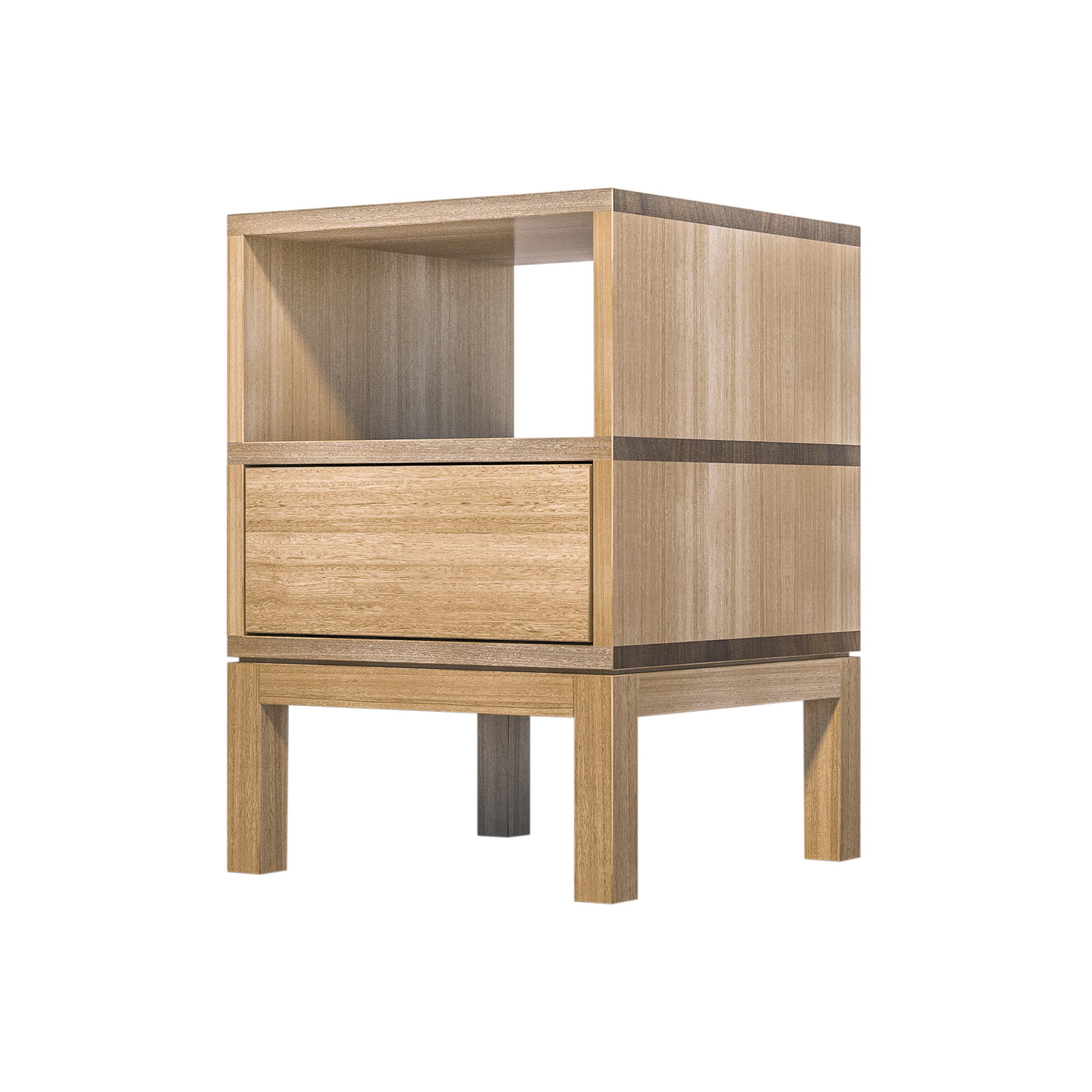 Huey Double Timber Bedside Table