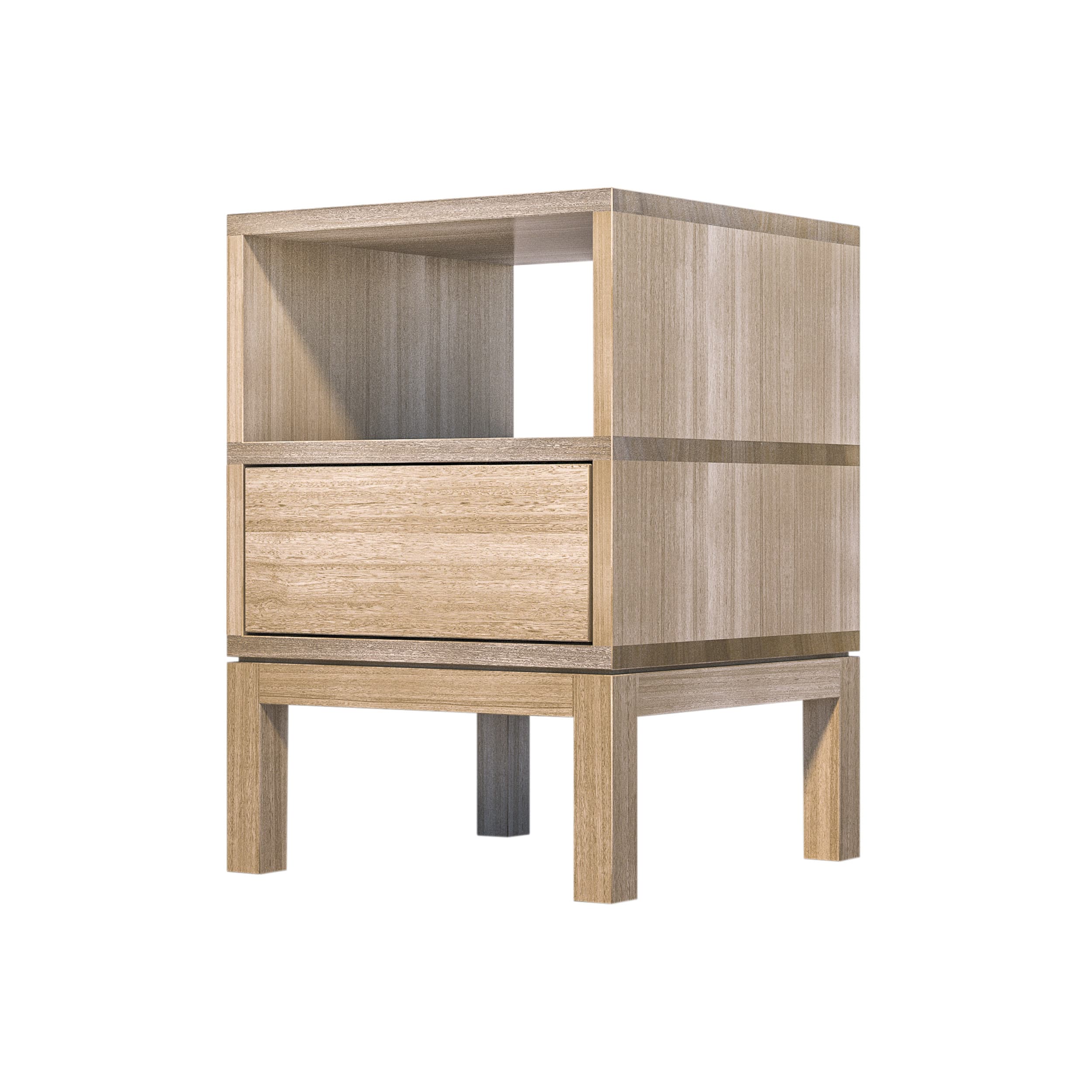 Huey Double Timber Bedside Table