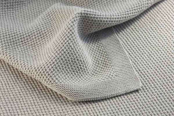 Luxury Cot Blankets - Organic Cotton Moss Stitch design