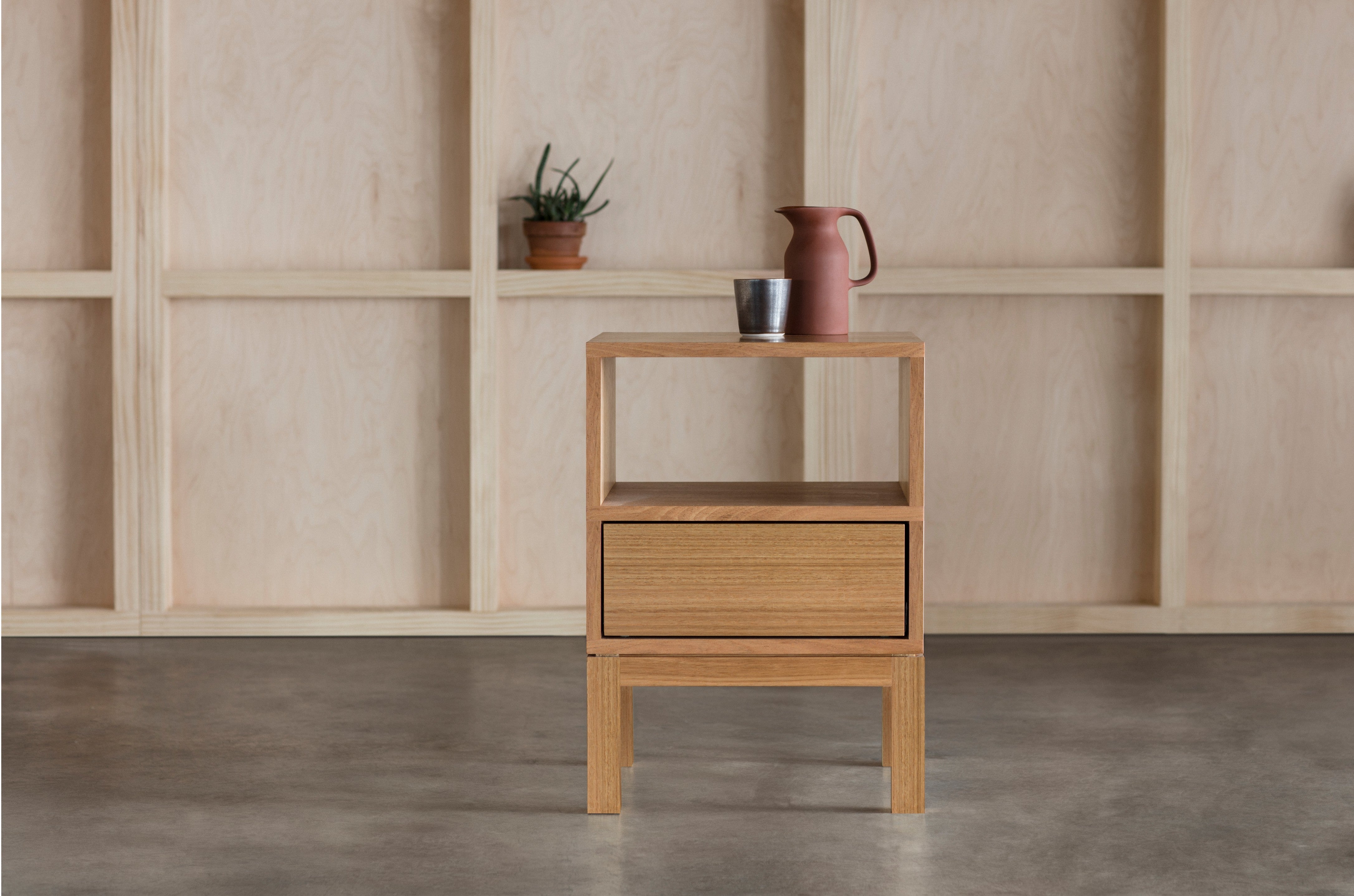 Huey Double Timber Bedside Table