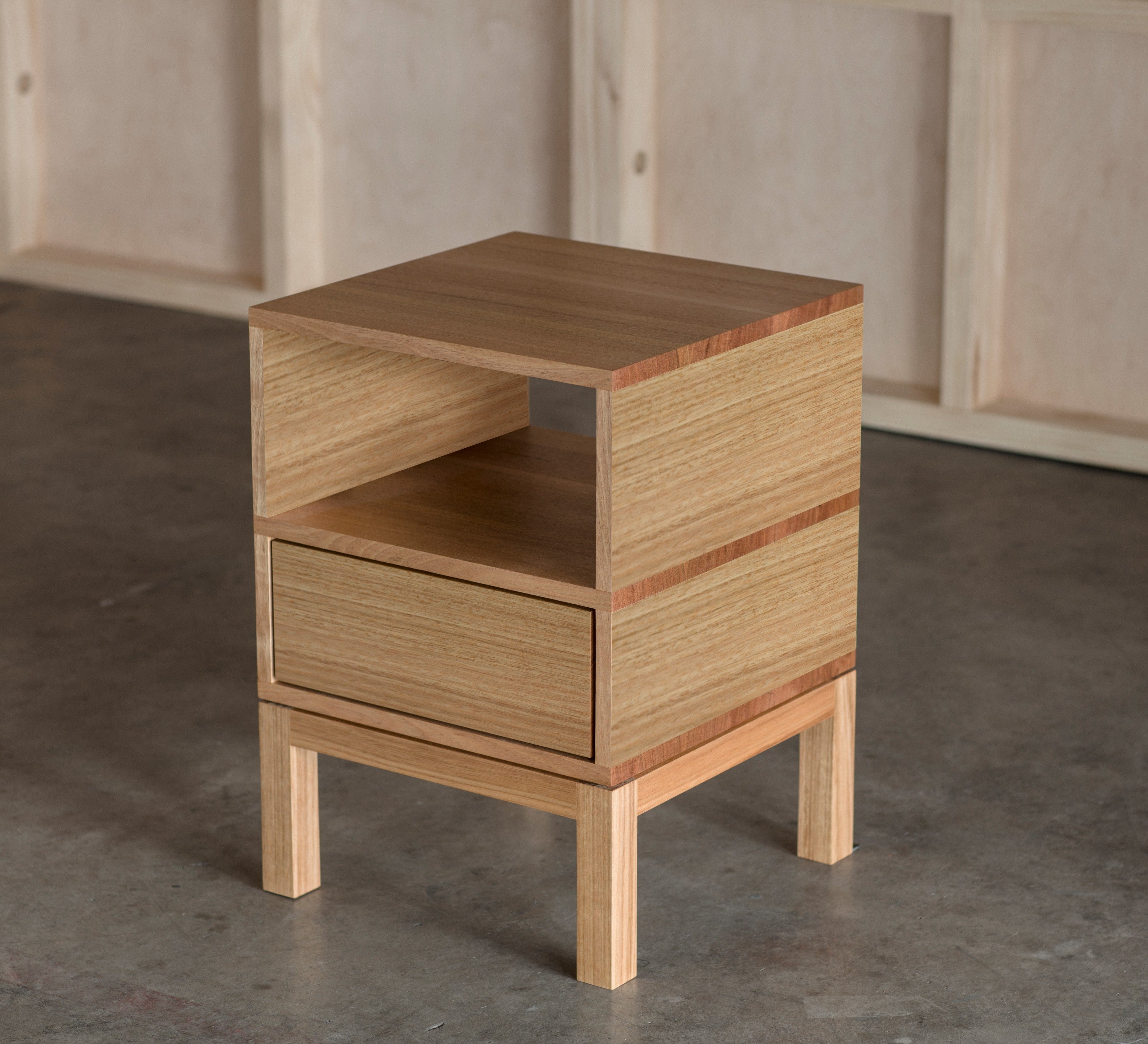 Huey Double Timber Bedside Table